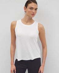 OPTIC WHITE - Rib Knit Tank