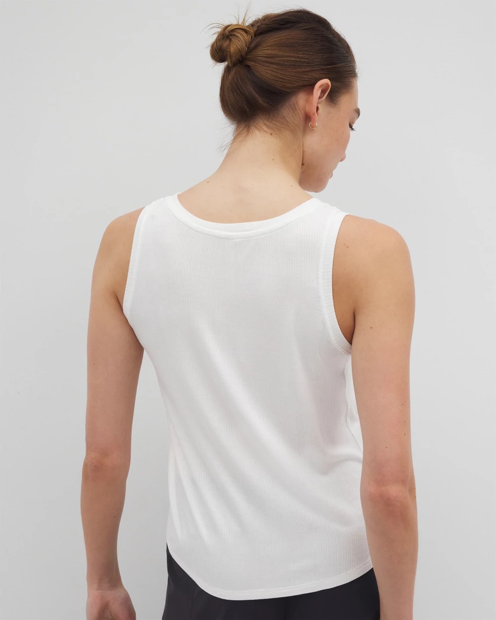 OPTIC WHITE - Rib Knit Tank