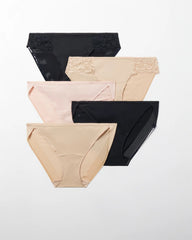 BASIC MULTI PACK - Bikini Panty with Lace 5 Pack
