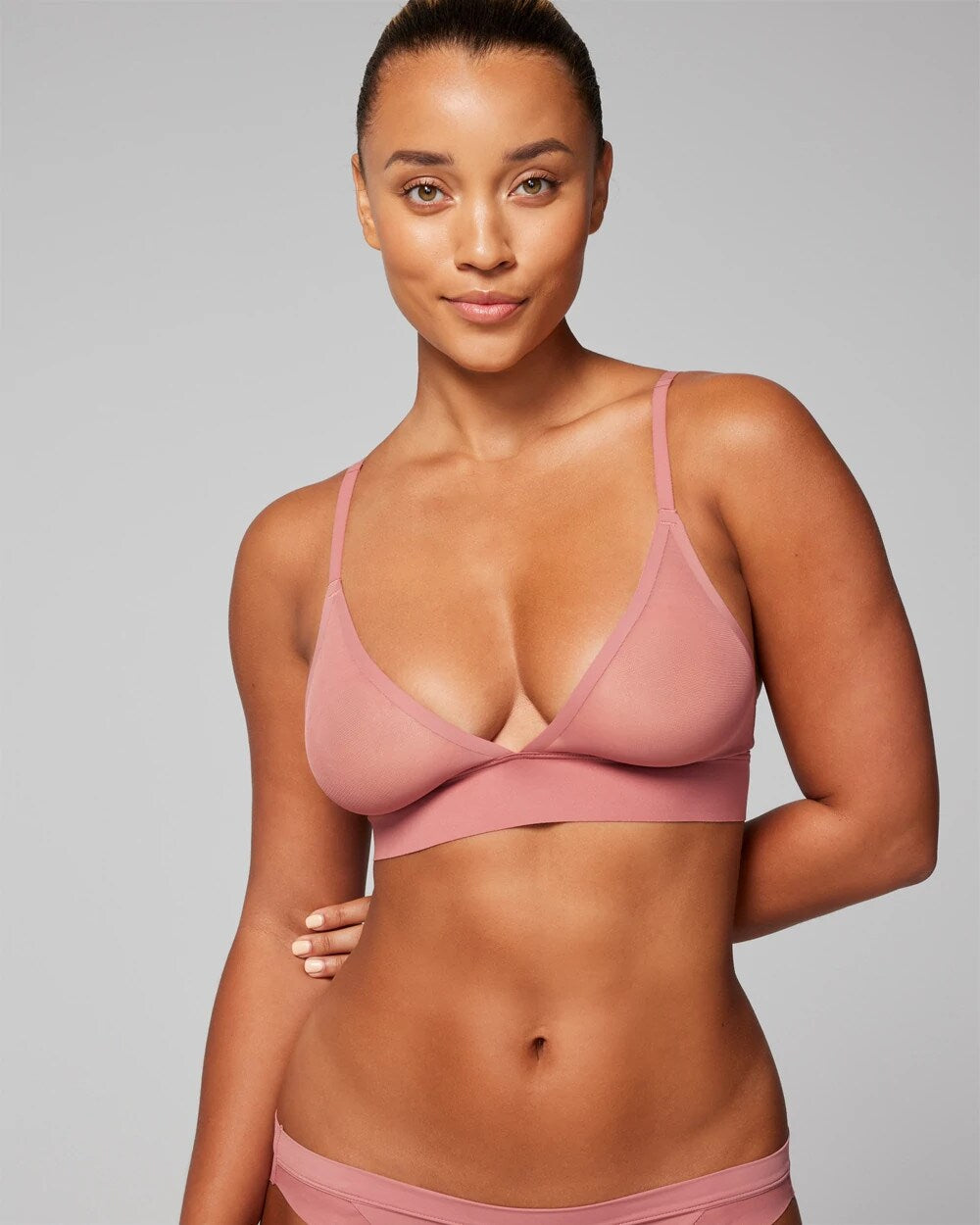 CLAY ROSE - Triangle Mesh Bralette