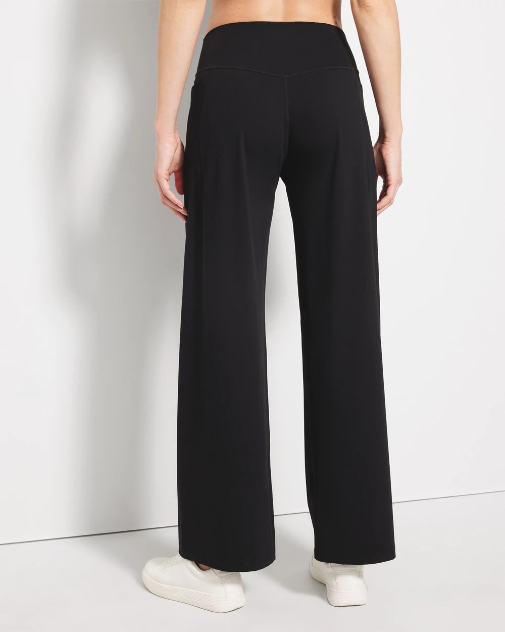 BLACK - High-Waist Wide-Leg Pants