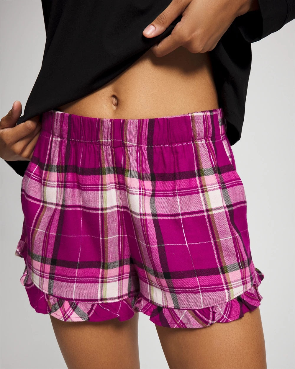 FASHIONABLY PLAID MAGENTA - Pajama Set