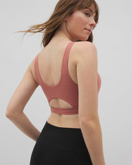 CLAY ROSE - High-Neck Yoga Bra