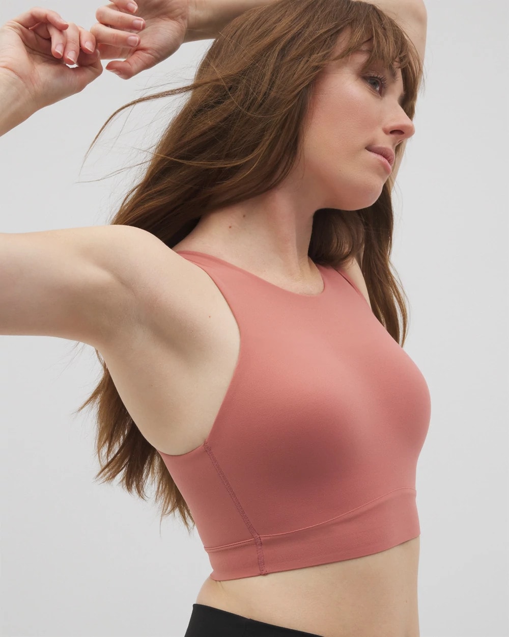CLAY ROSE - High-Neck Yoga Bra