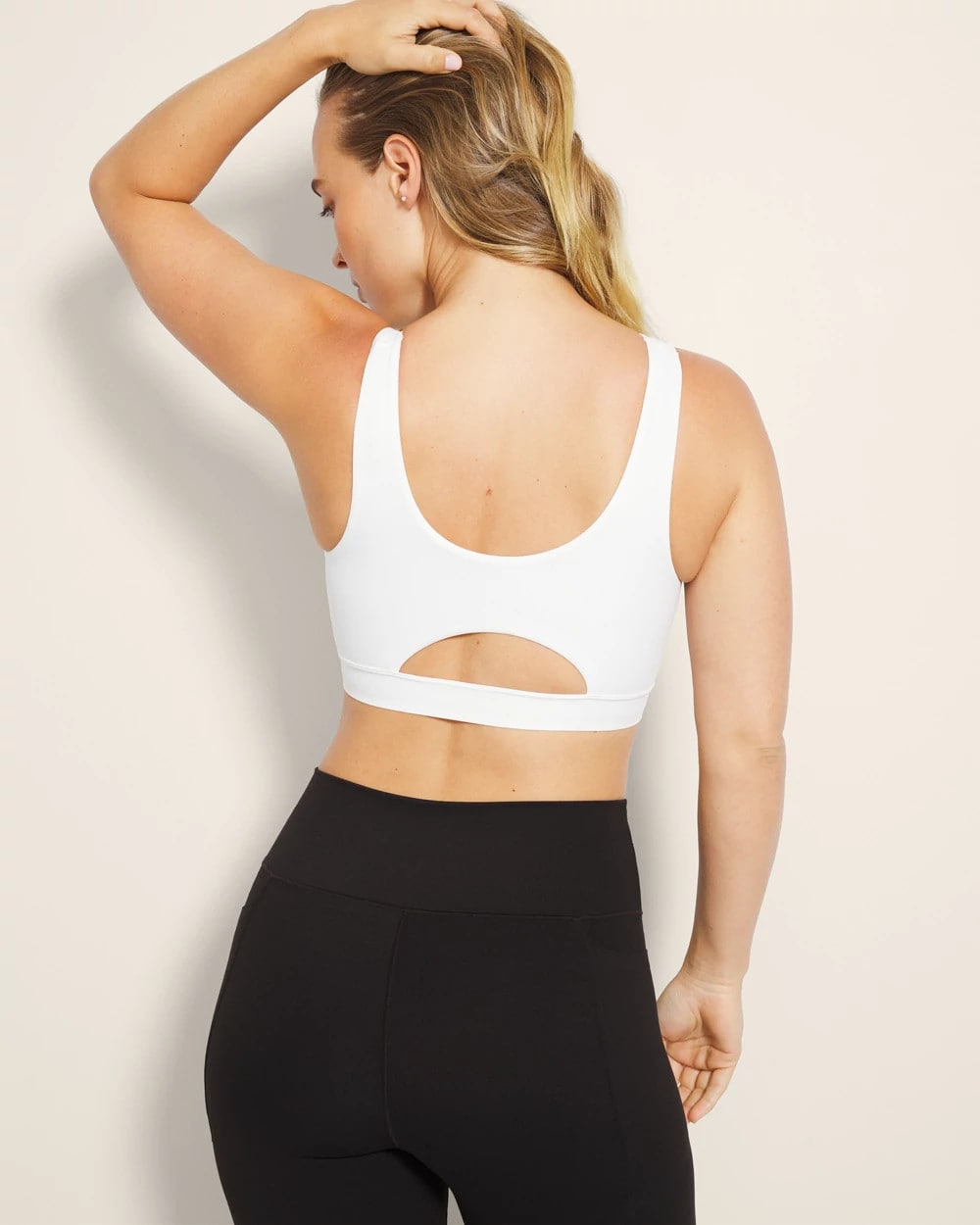 OPTIC WHITE - High-Neck Yoga Bra