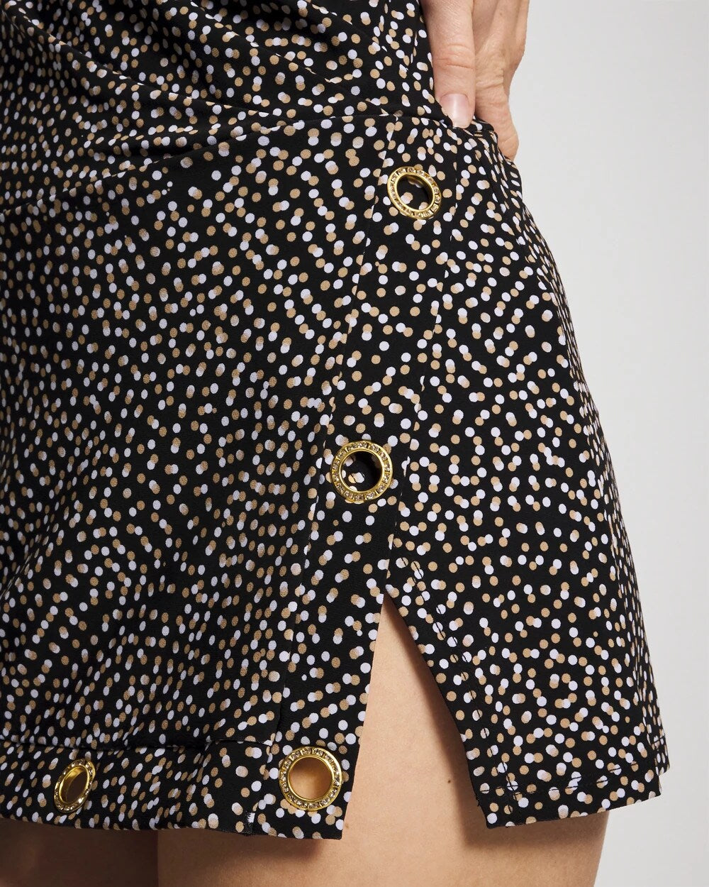 BLACK MULTI - On The Dot Swim Dress