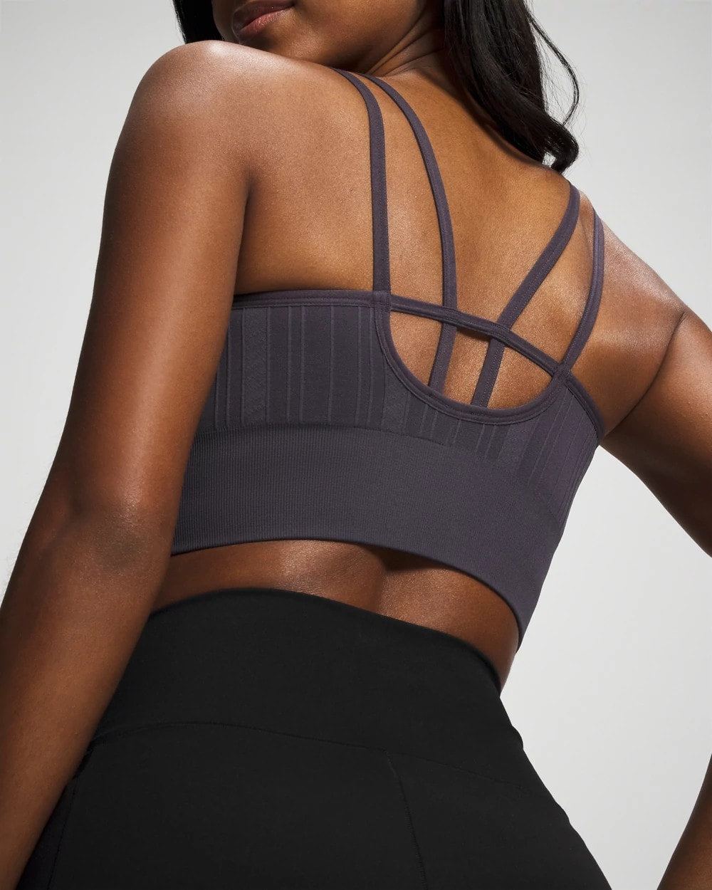 GRAY INK - Seamless Bra With Strappy Back