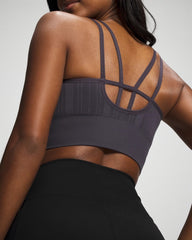 GRAY INK - Seamless Bra With Strappy Back
