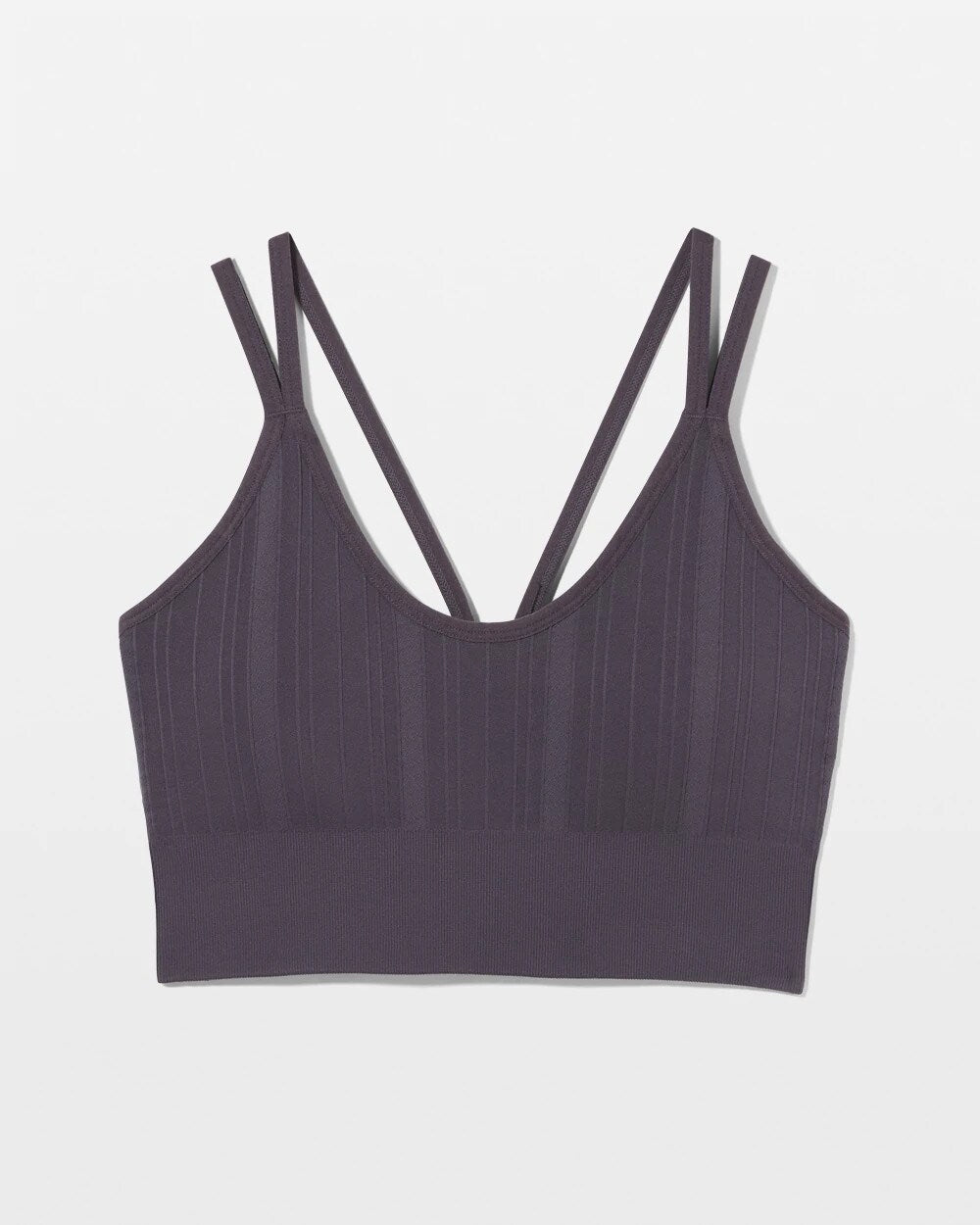 GRAY INK - Seamless Bra With Strappy Back