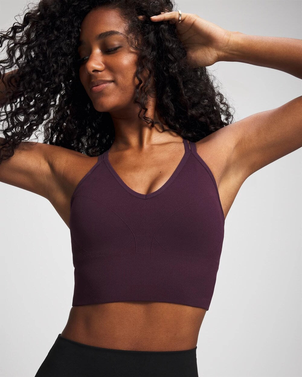 PLUM PERFECT - Longline Bra with Strappy Back