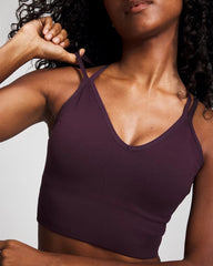 PLUM PERFECT - Longline Bra with Strappy Back
