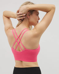 CAMELLIA ROSE - Longline Bra with Strappy Back