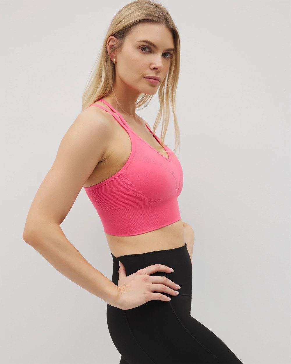 CAMELLIA ROSE - Longline Bra with Strappy Back