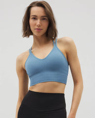 BLUE HEAVEN - Longline Bra with Strappy Back