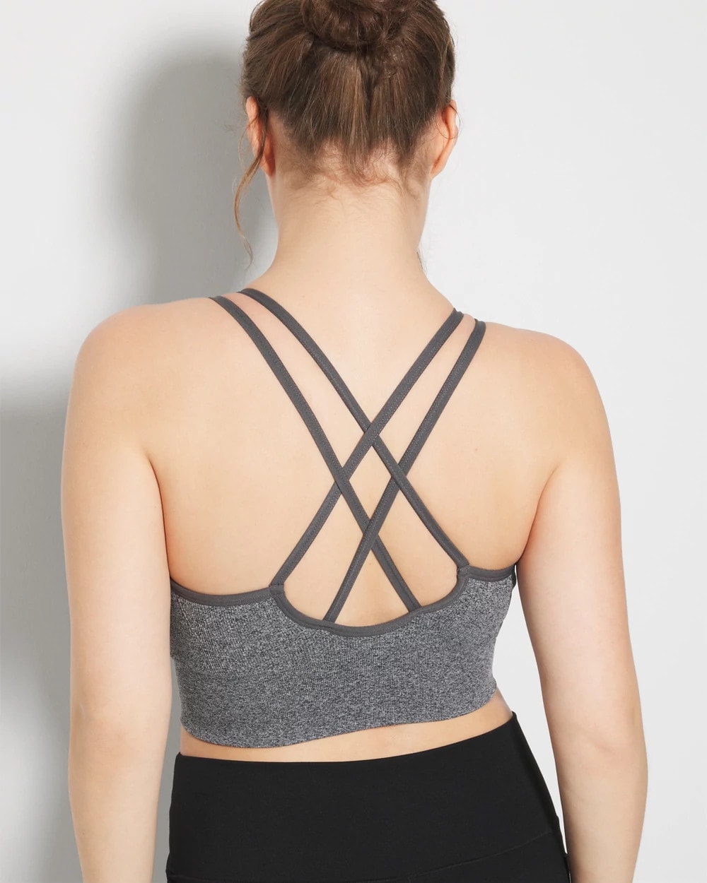 HEATHER OBSIDIAN - Soma Sport Longline Bra with Strappy Back