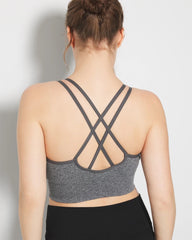 HEATHER OBSIDIAN - Soma Sport Longline Bra with Strappy Back