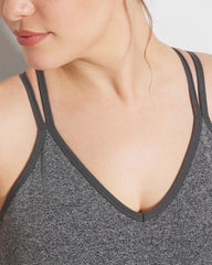 HEATHER OBSIDIAN - Soma Sport Longline Bra with Strappy Back