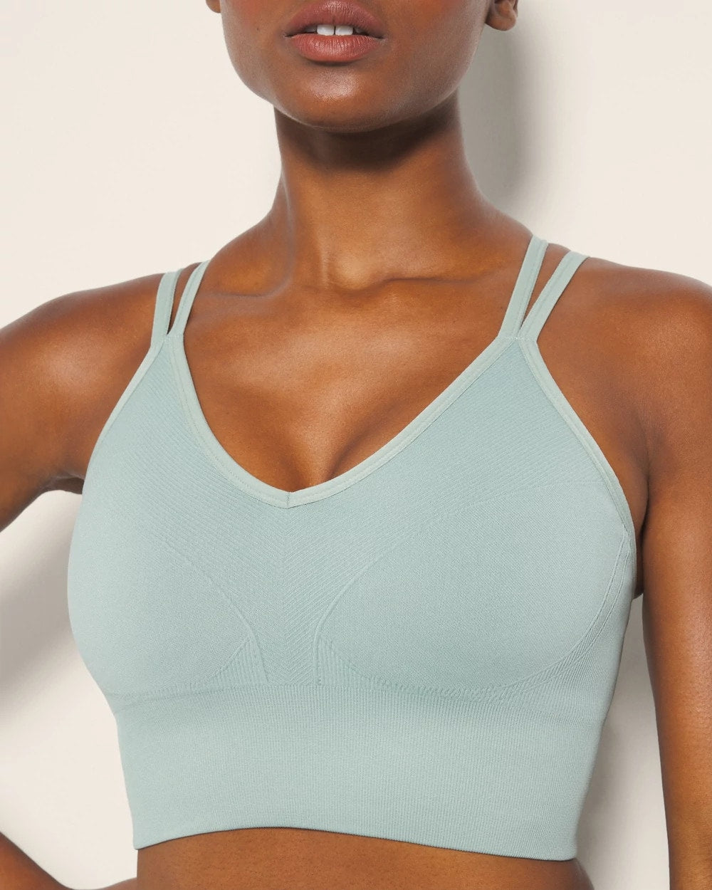 CHINOIS GREEN - Longline Bra with Strappy Back