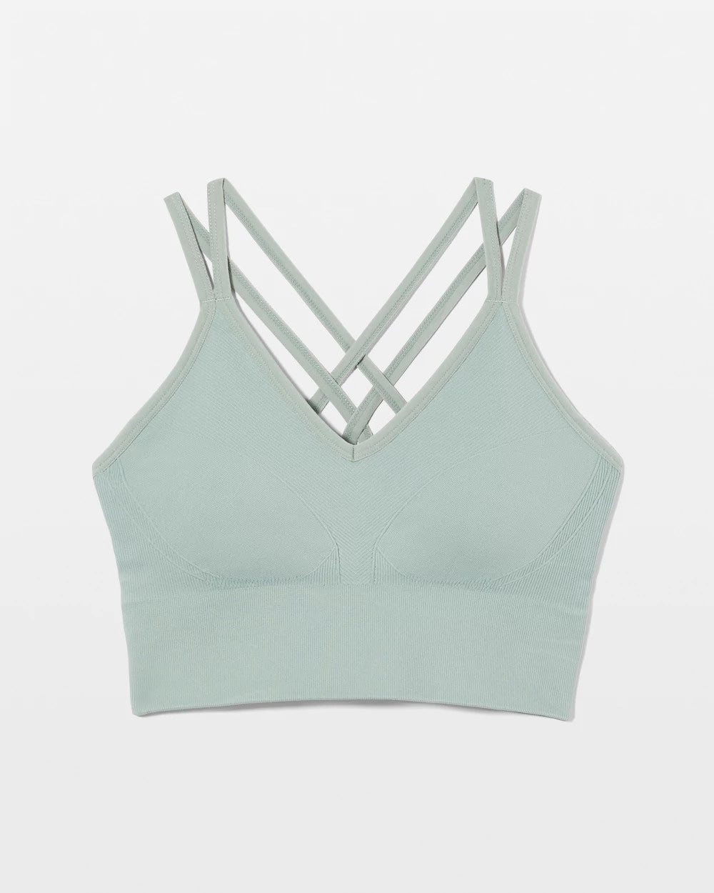 CHINOIS GREEN - Longline Bra with Strappy Back