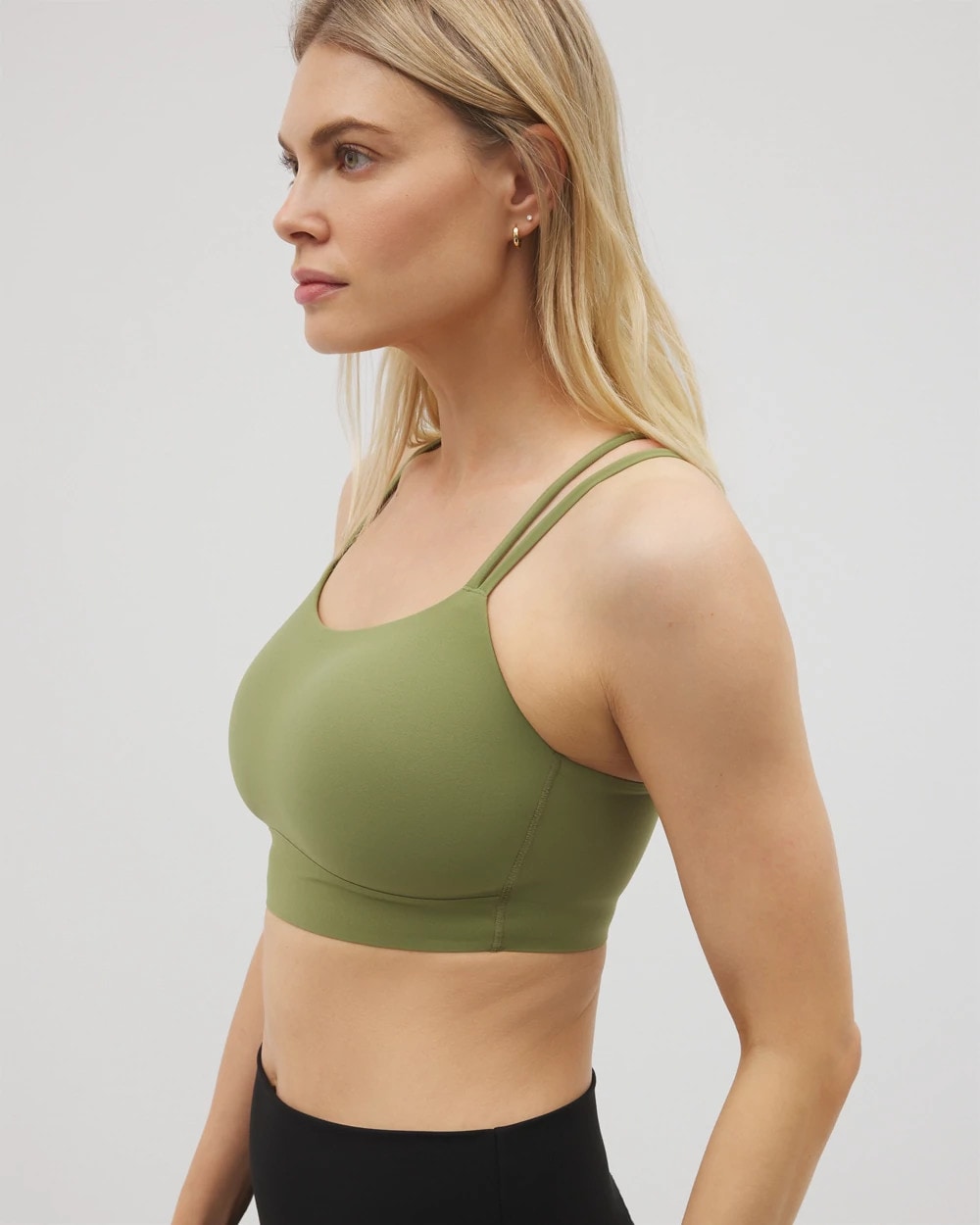 VETIVER GREEN - Racerback Yoga Bra