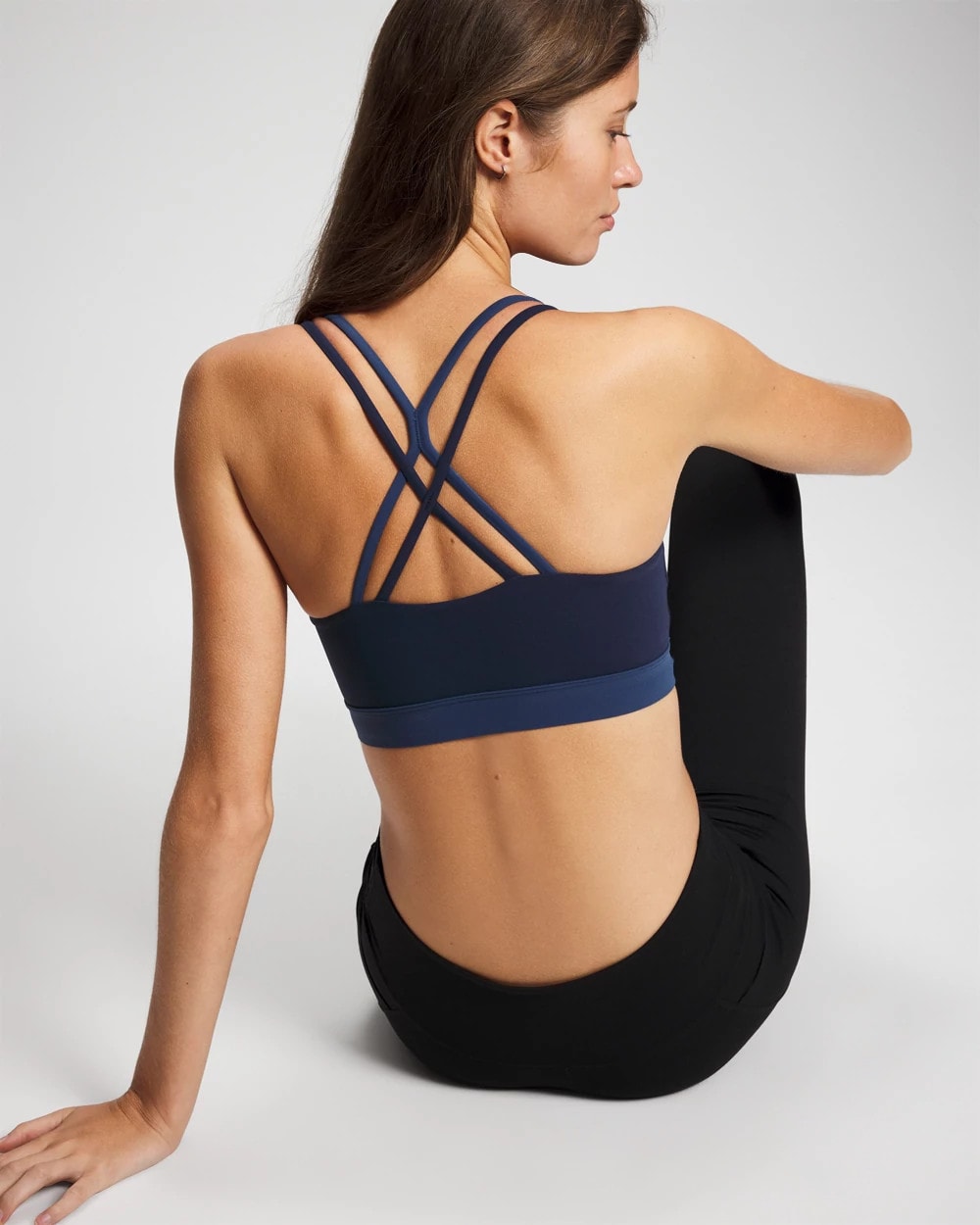 NAVY/INK BLUE - Racerback Yoga Bra