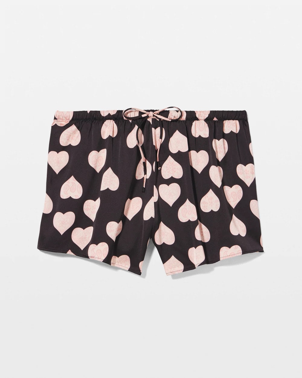MANDALA HEARTS BLACK - Pajama Shorts