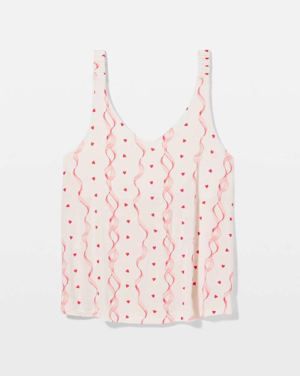 COQUETTE VALENTINE CHAMP - Shirred Strap Pajama Tank