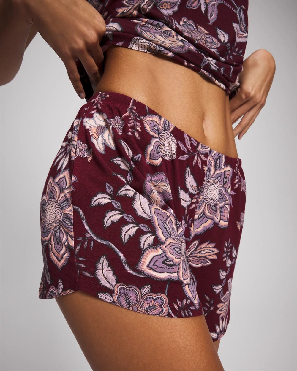 PAISLEY SPLENDOR PLUM - Relaxed Pajama Short