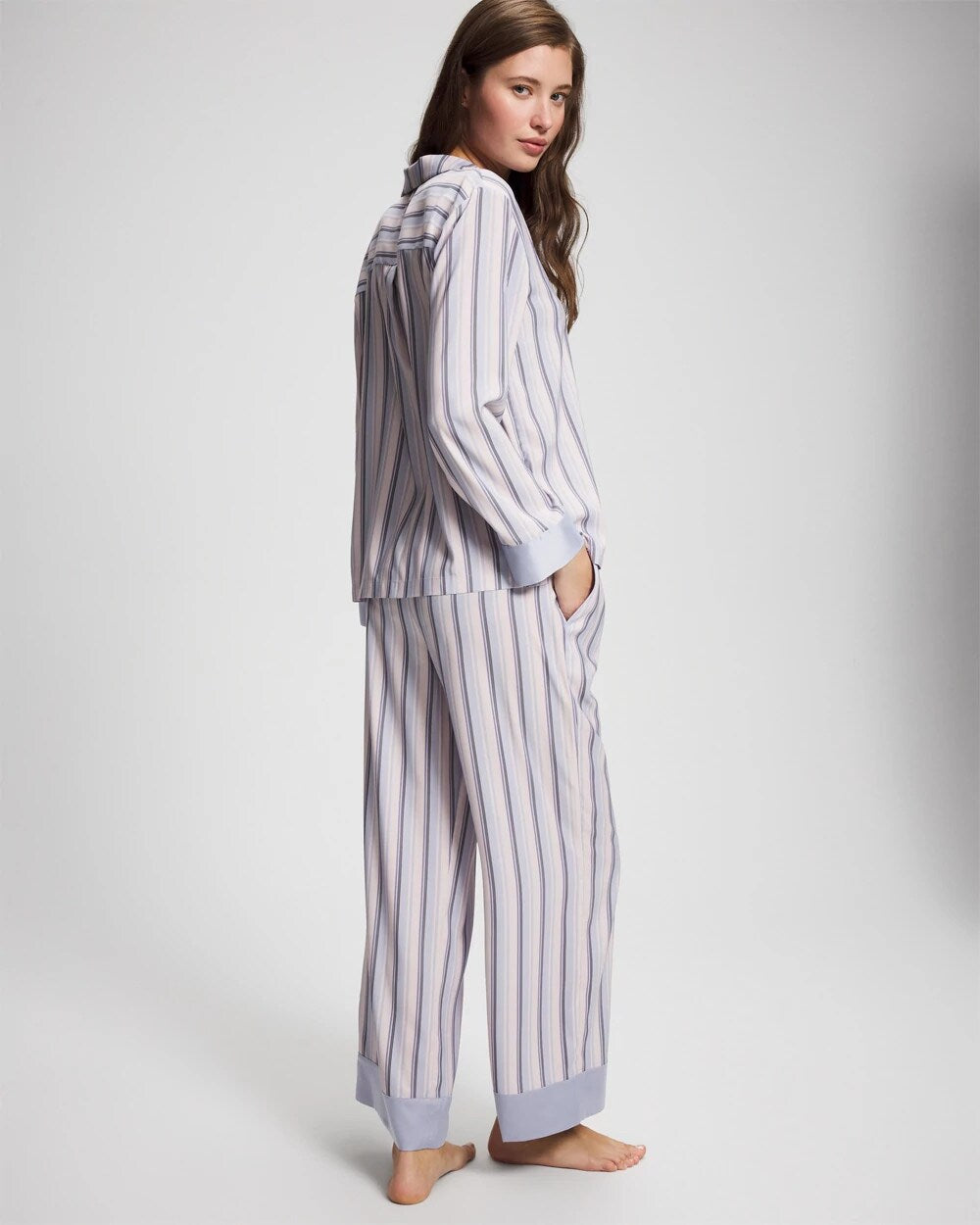 RELAX STRIPE BLUE OPAL - Pajama Pants