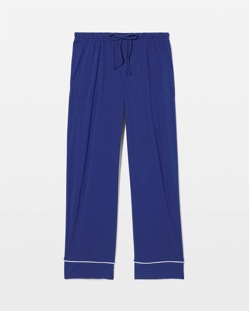 MAJESTY BLUE - Solid Piped Pajama Pant