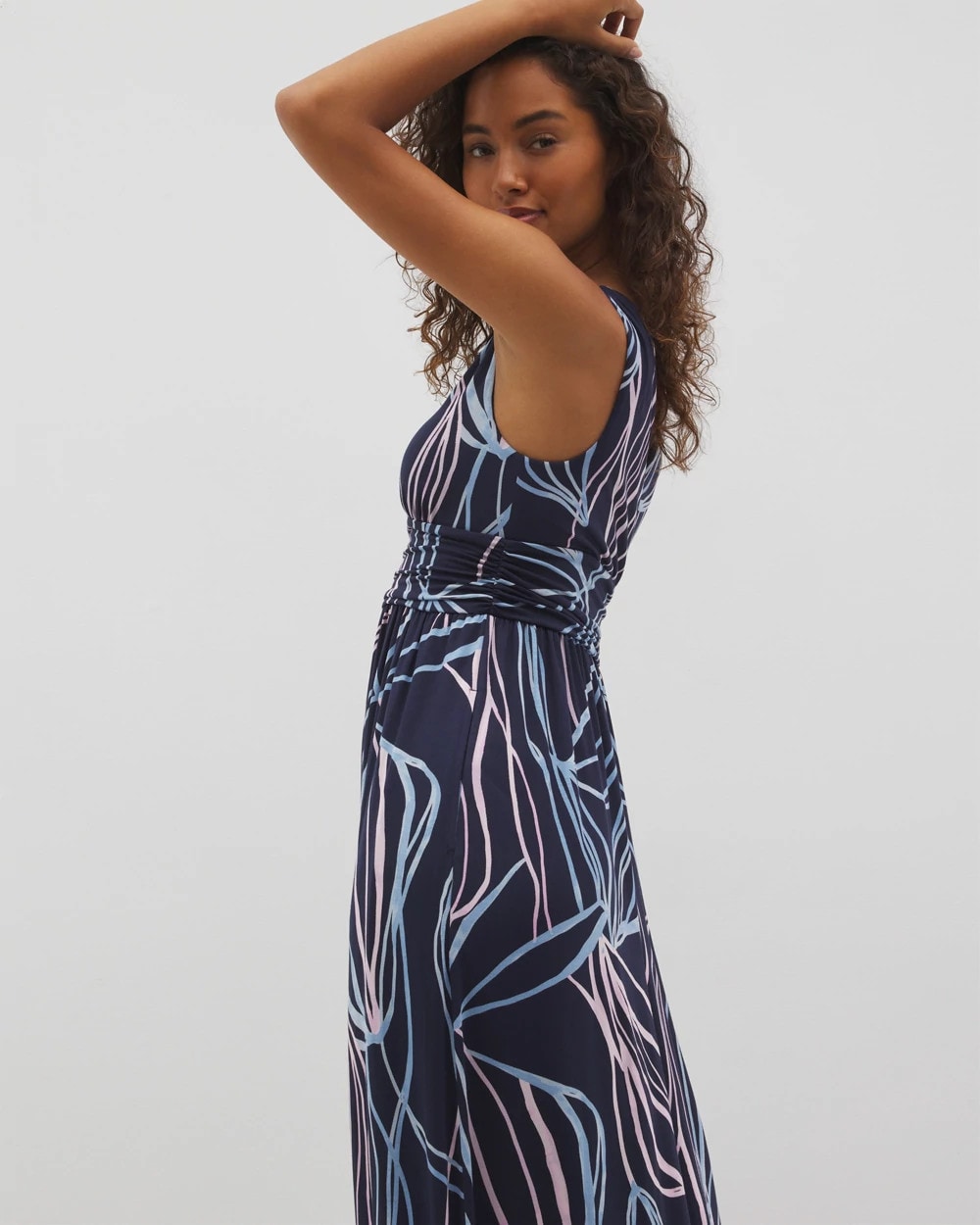 SO RELEAFED GRAND NAVY - Goddess Maxi Bra Dress