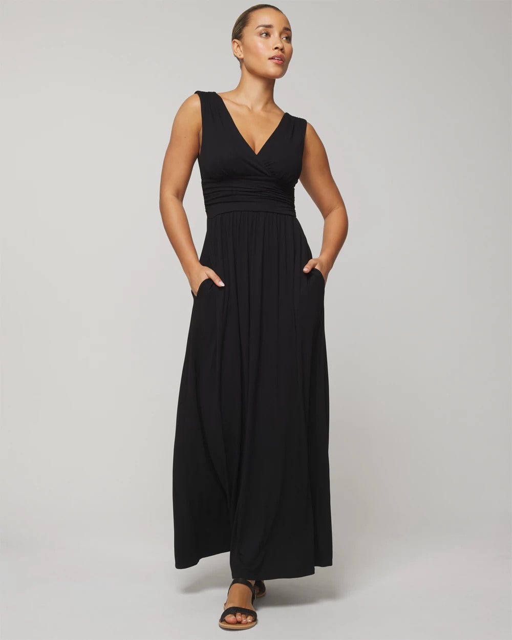 BLACK - Goddess Maxi Bra Dress