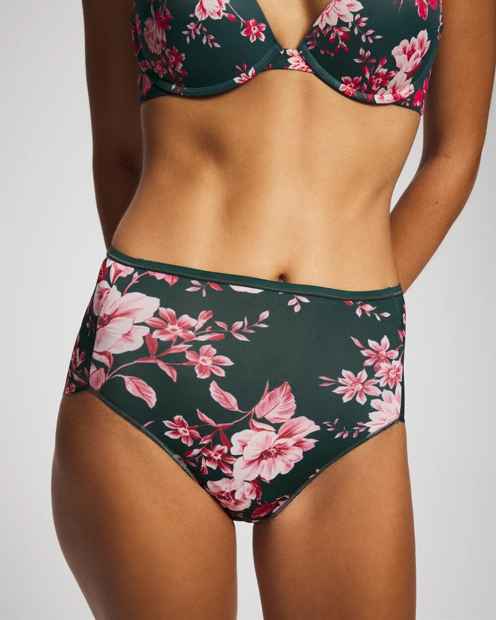 COTTAGE FLORAL MINI GREEN - Modern Brief Panty