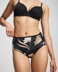 MYSTIC BLOOMS MINI BLACK - Modern Brief Panty