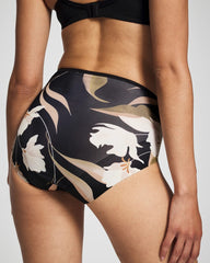 MYSTIC BLOOMS MINI BLACK - Modern Brief Panty