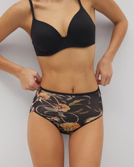 JAIPUR FLORAL BLACK - Modern Brief Panty