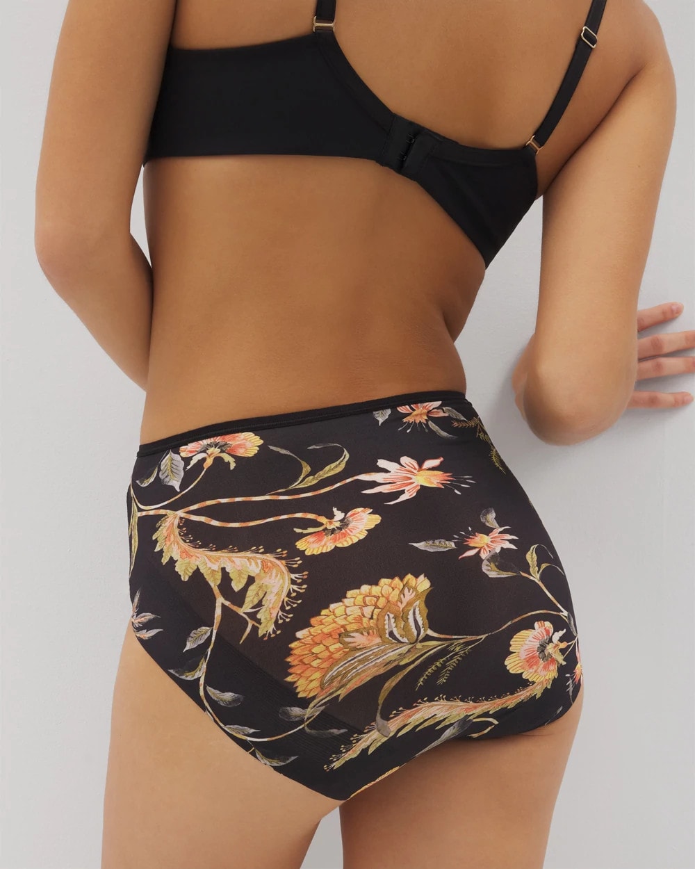 JAIPUR FLORAL BLACK - Modern Brief Panty