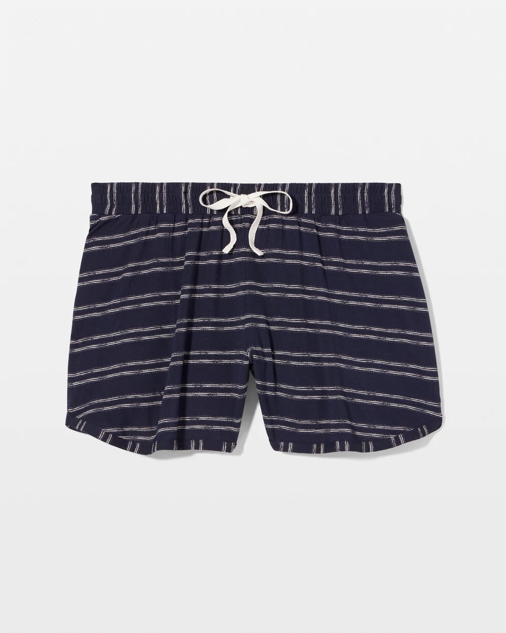 BOHO STRIPE NAVY - Curved Hem Pajama Shorts