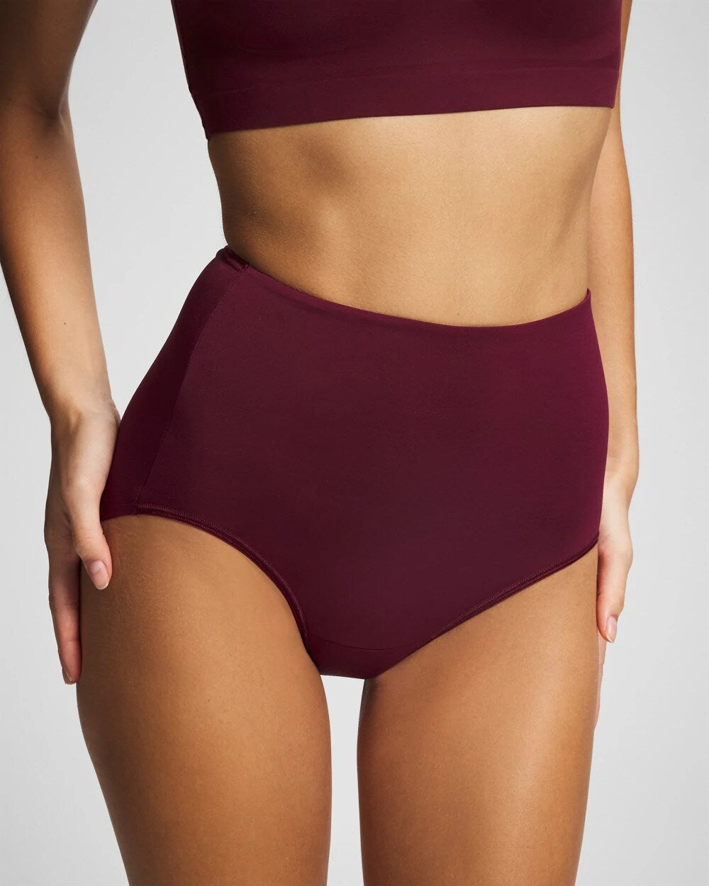 VELVET PLUM - High-Waist Brief Panty