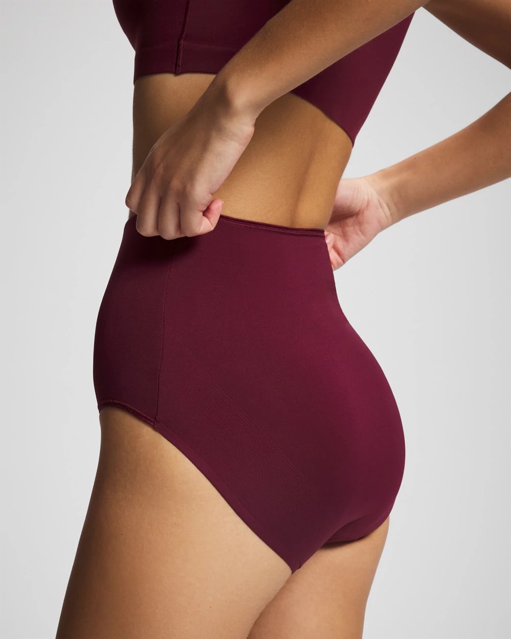 VELVET PLUM - High-Waist Brief Panty