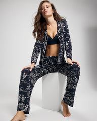COSMIC BALLET NAVY - Printed Pajama Pant