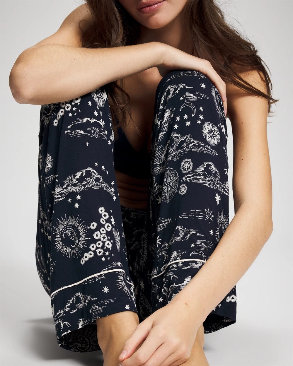 COSMIC BALLET NAVY - Printed Pajama Pant