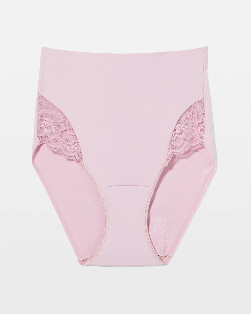 AMETHYST BLUSH - Tummy High-Waist Brief Panty with Lace