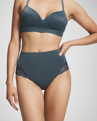 PETROL - Tummy High-Waist Brief Panty with Lace