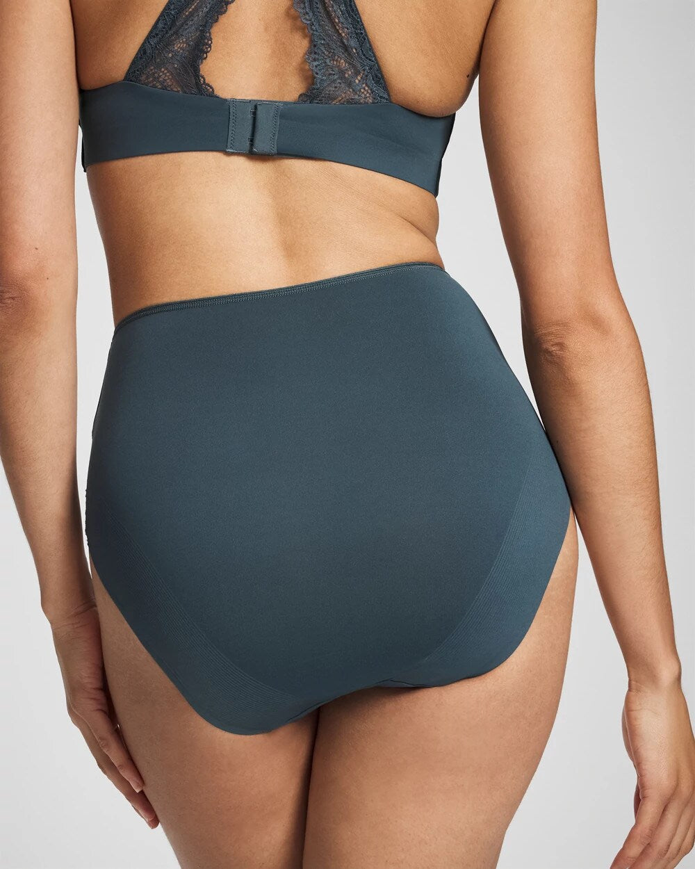 PETROL - Tummy High-Waist Brief Panty with Lace