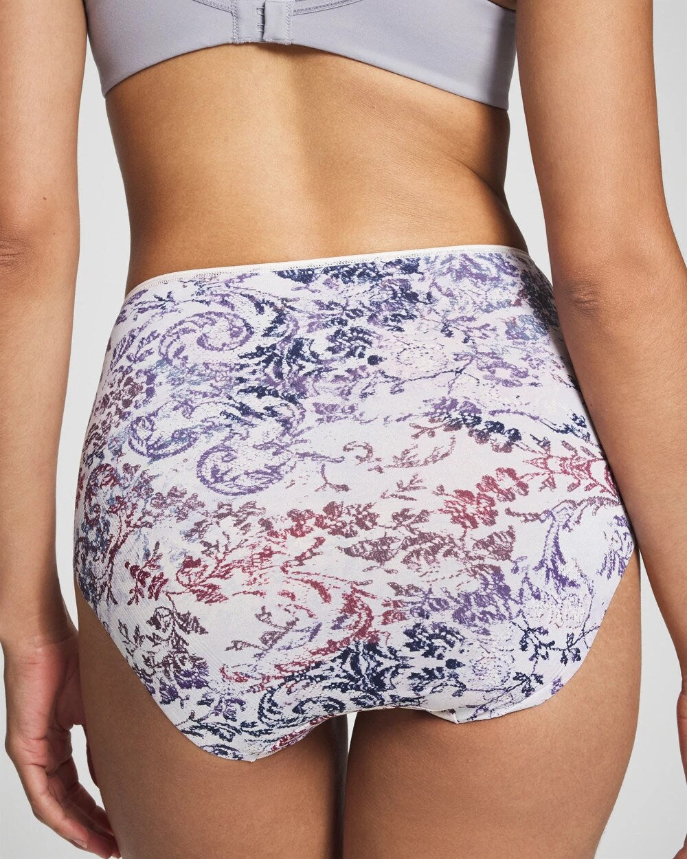 LACE HARMONY M LILAC - Tummy High-Waist Brief Panty with Lace