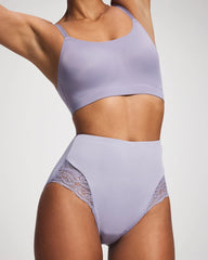 LAVENDER CLOUD - Tummy High-Waist Brief Panty with Lace