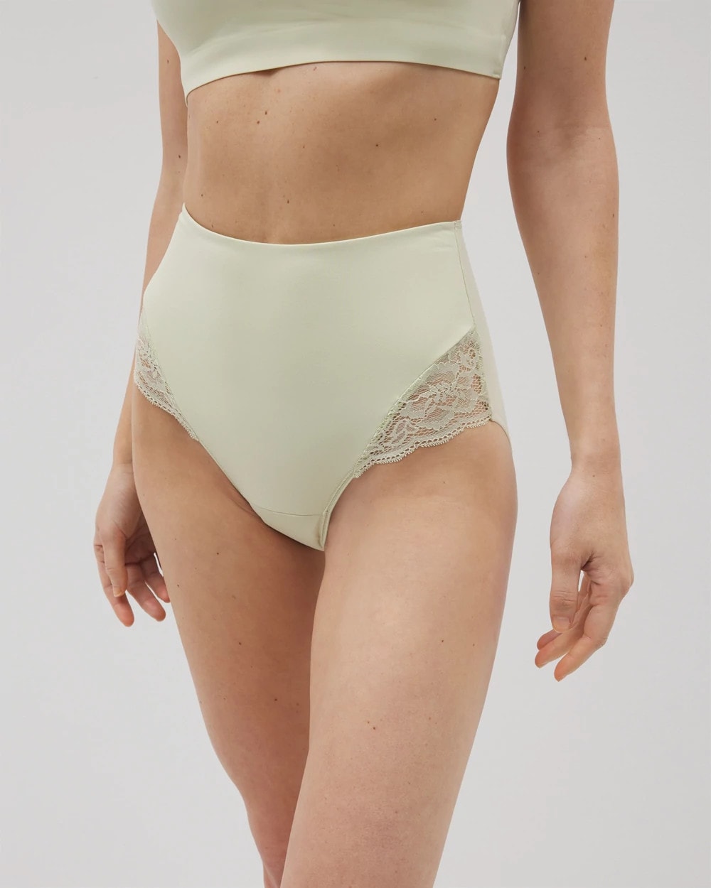 ALOE WASH - Tummy High-Waist Brief Panty with Lace