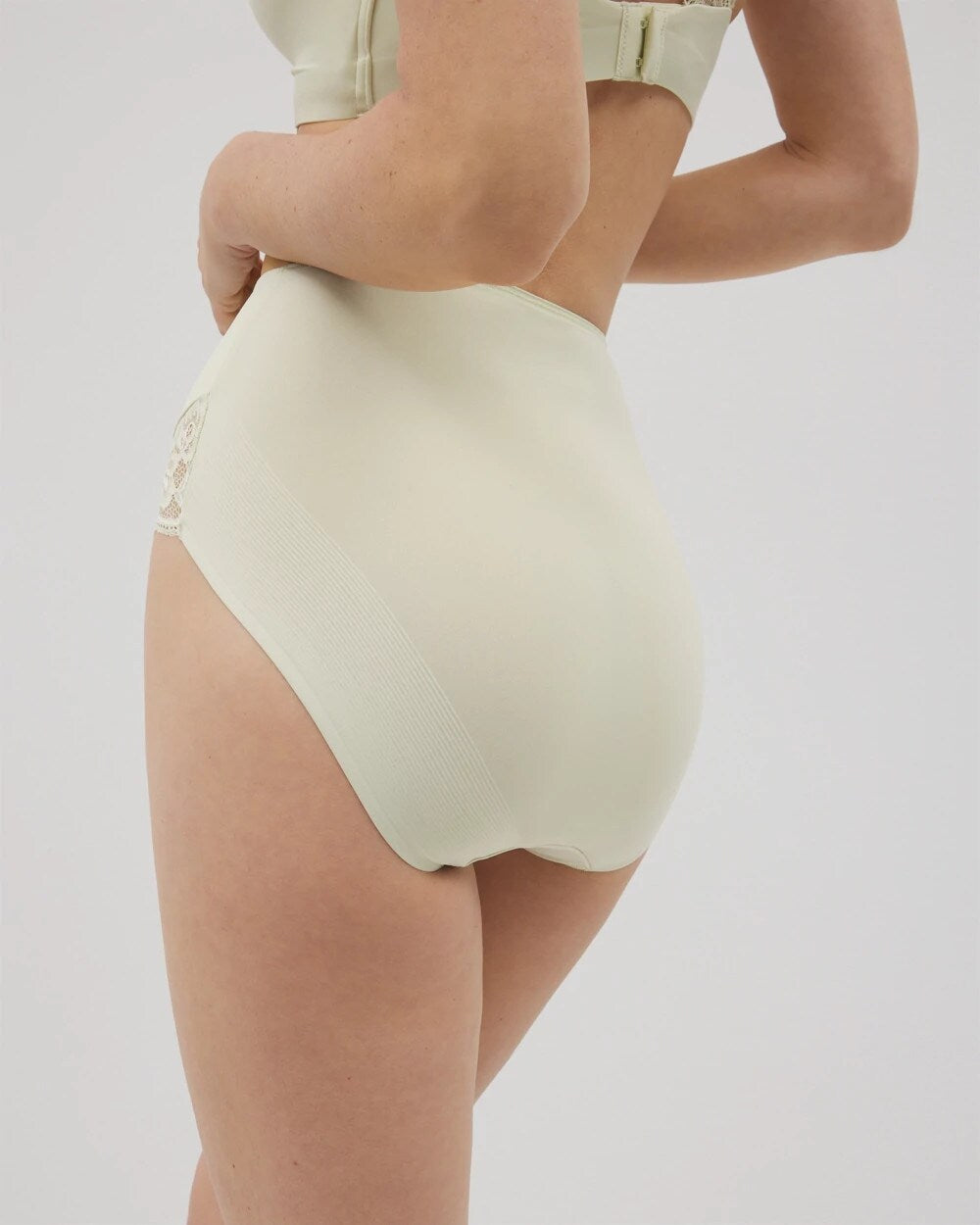 ALOE WASH - Tummy High-Waist Brief Panty with Lace