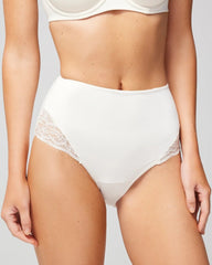 IVORY - High-Waist Brief Panty with Lace